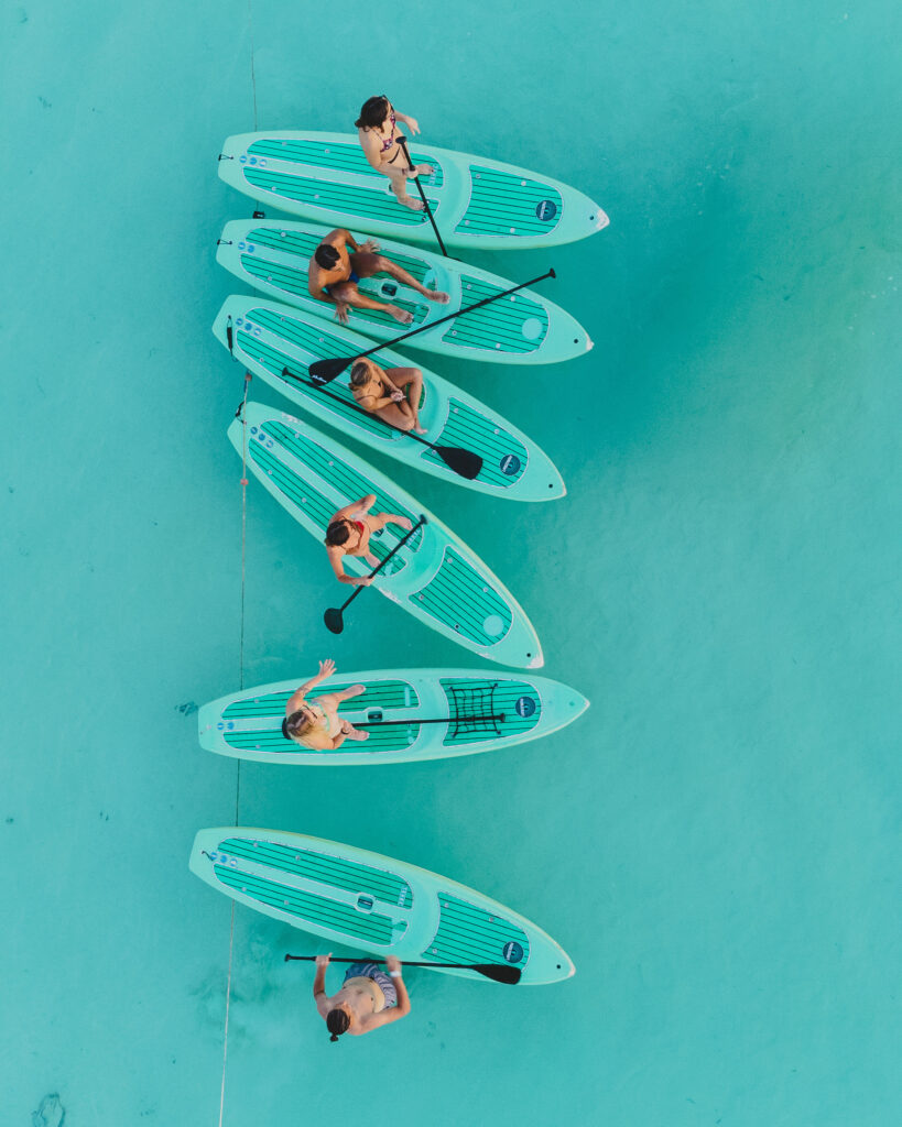 Tour en paddle board al atardecer
