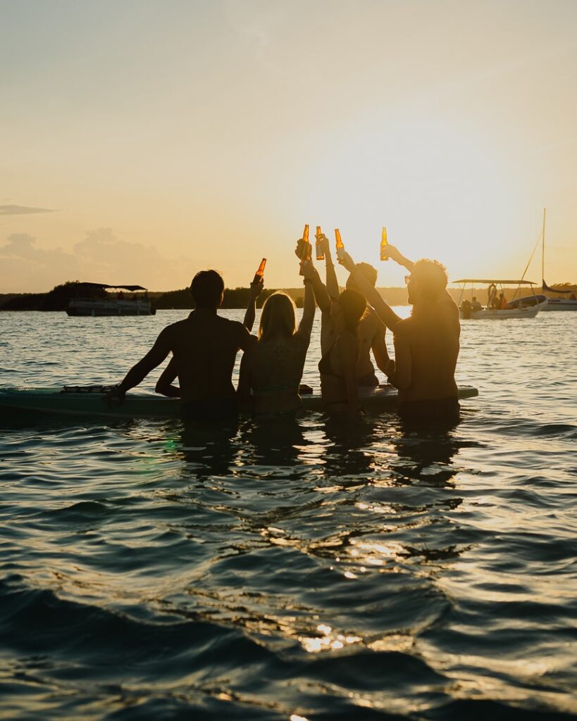 Tour en paddle board al atardecer